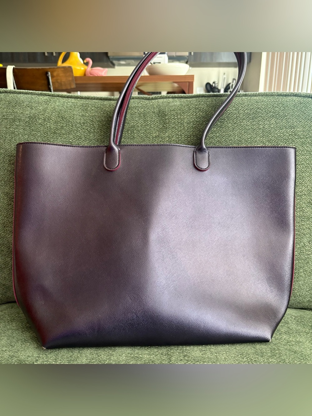 Bath & Body Works Large Burgundy Tote Bag